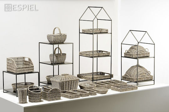 Espiel Brotkasten Korbweide Gray 22x22x6cm