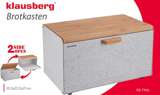 Klausberg Bread Box Wooden Gray 23.5x23.5x21cm