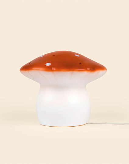 Egmont LED Kinder Dekorative Lampe Pilz Medium Orange 26x26x20εκ.