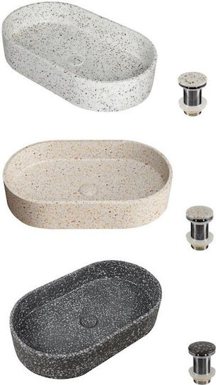 Karag Надеждна мивка Камък 60x35x12см Stracciatella