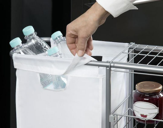 Wenko Wenko Kitchen Trolley Metallic 4 Tiers Silver 58x50x80cm