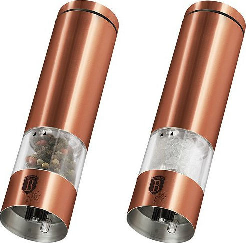 Berlinger Haus Metallic Line Set Electric Râșnițe Condimente Inox Rose Gold Collection 2buc