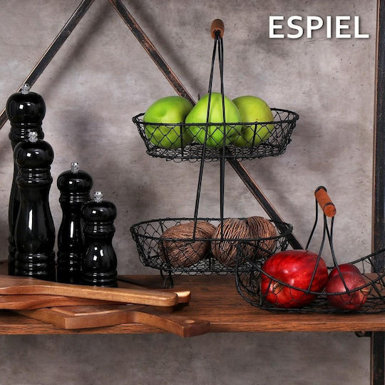 Espiel Ръчен Мелници за подправки керамични в Черен цвят 26см 1бр