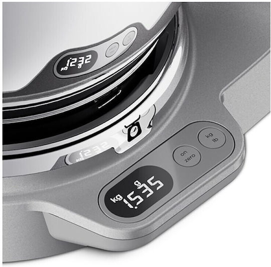 Kenwood Titanium Chef Baker Κουζινομηχανή 1200W με Ανοξείδωτο Κάδο 5lt Γκρι
