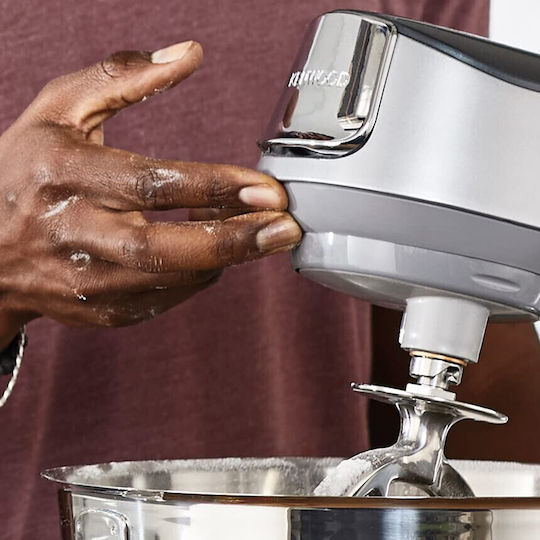 Kenwood Titanium Chef Baker Κουζινομηχανή 1200W με Ανοξείδωτο Κάδο 5lt Γκρι