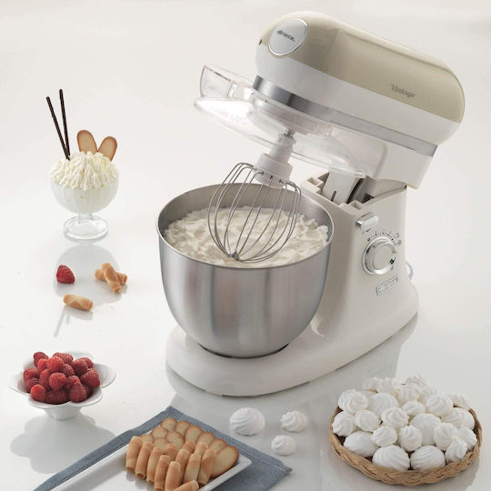 Ariete Vintage Stand Mixer 2400W With Stainless Bowl 5.5L Beige