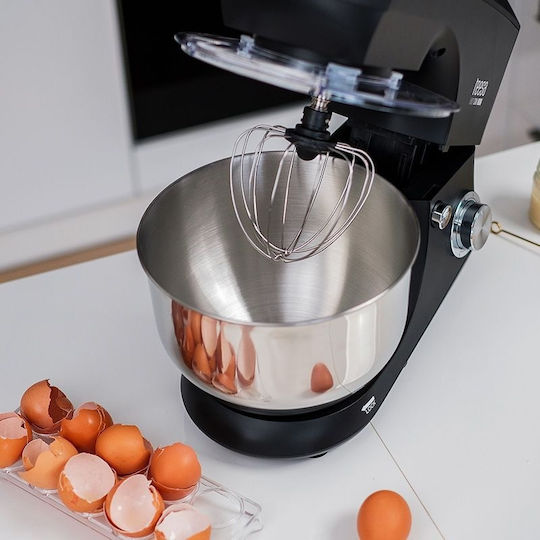 Teesa Küchenmaschine 1400W mit Rostfreiem Schüssel 5,5lt Schwarze