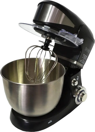 Küchenmaschine 1600W mit Rostfreiem Schüssel 5,5l Schwarze