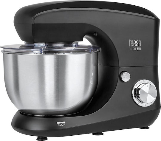 Teesa Küchenmaschine 1400W mit Rostfreiem Schüssel 5,5lt Schwarze