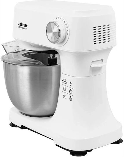 Küchenmaschine 600W mit Rostfreiem Schüssel 3,5l Weiße