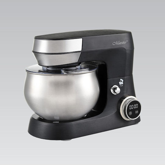 Maestro Maestro Stand Mixer 1300W with Stainless Bowl 5lt Black