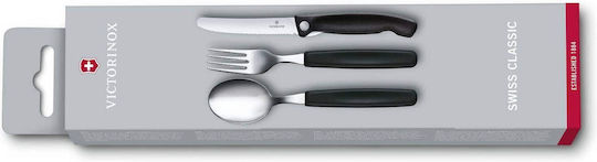Victorinox Swiss Classic Set de Tacâmuri Negre 3buc