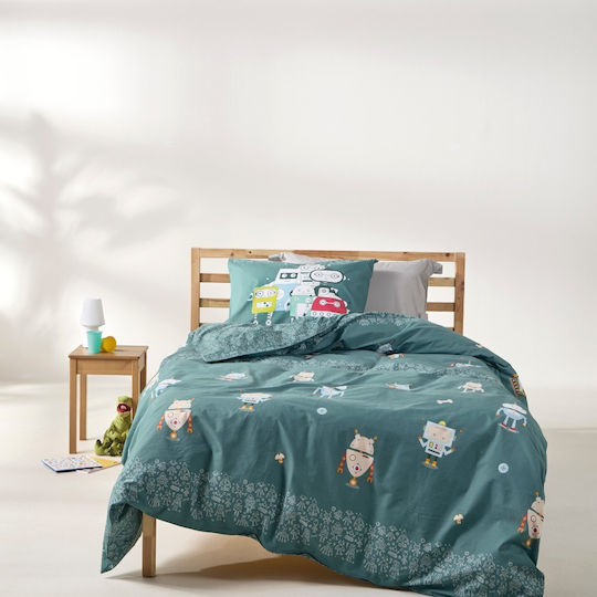 Kentia Сет Спални Чаршафи Единични Памучни Green-multi 160x270cm 3бр Kentia Сет Спални Чаршафи Единични Памучни Green-multi 160x270cm 3бр