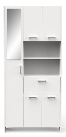 Polihome Coral 162766529 Στήλη Μπάνιου Τοίχου 82x33x186cm Λευκή