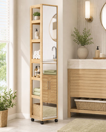 Eurocasa 9750 Badezimmer-Säulenschrank Boden mit Matte Lackierung 30x25x170cm Beige Eurocasa 9750 Badezimmer-Säulenschrank Boden mit Matte Lackierung 30x25x170cm Beige