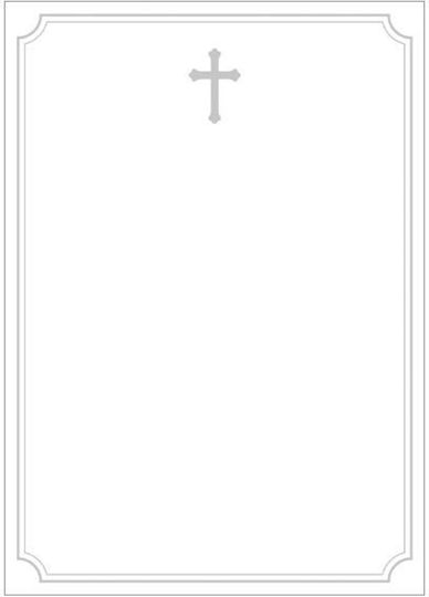 Next Funeral paper Obituary notice Silver 120gr