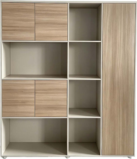 Chidi Bücherregal Boden Holz Beiges 160x40x200cm