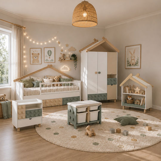 Holz Boden Bücherregal Weiß