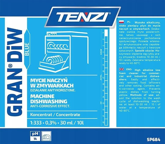 Tenzi Professional Liquid Dishwasher Detergent 10lt