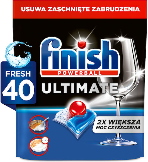 Finish Powerball Quantum Ultimate 40 Κάψουλες Πλυντηρίου Πιάτων