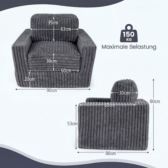 Sitzsäcke & Poufs Graues/Weißes 80x80x90cm Sitzsäcke & Poufs Graues/Weißes 80x80x90cm
