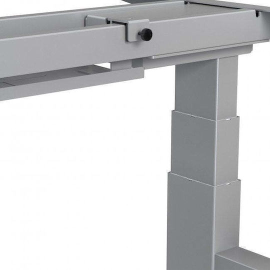 Ergo Office Поставка за бюро от Метал с Регулатор в Сив Цвят 2x125x128см
