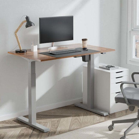 Ergo Office Поставка за бюро от Метал с Регулатор Grey 123см