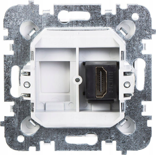 Elektro Plast Priză HDMI Cu Cadru În Culoare Albă 4191-10