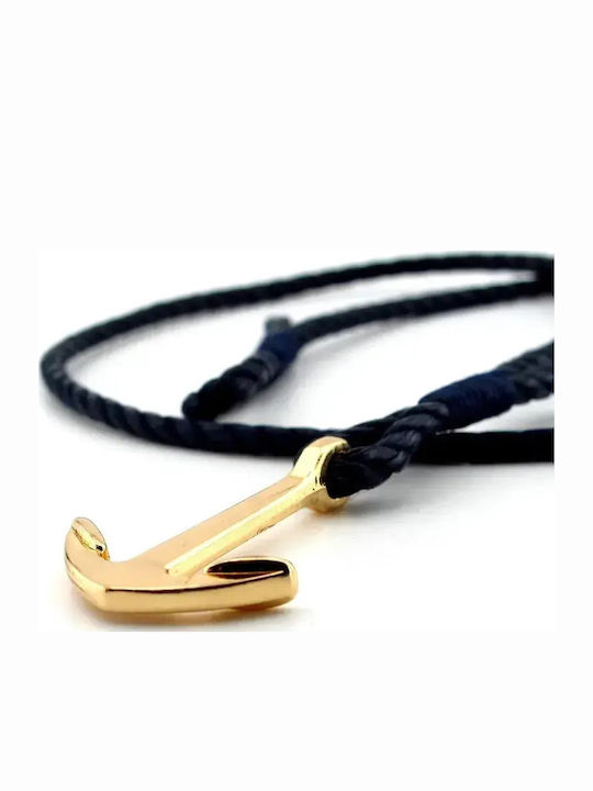 SteweHome Men's Bracelet with Anchor Design Made of Leather