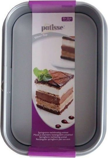 Patisse Universal Bakeware Tin For Cake Rectangular With Removable Bottom 28x18x10cm