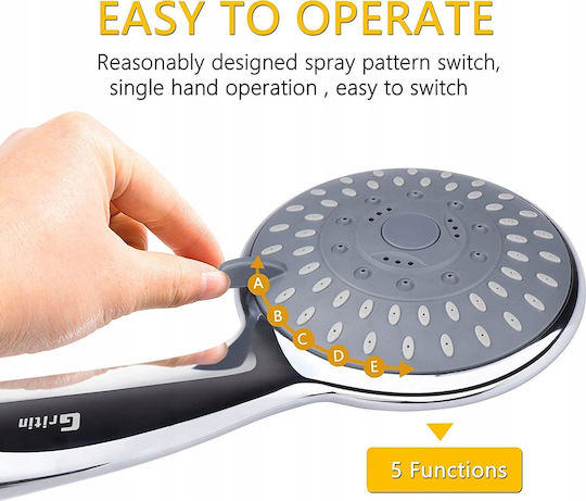 Ferro Vigo Handheld Showerhead with Start/Stop Button
