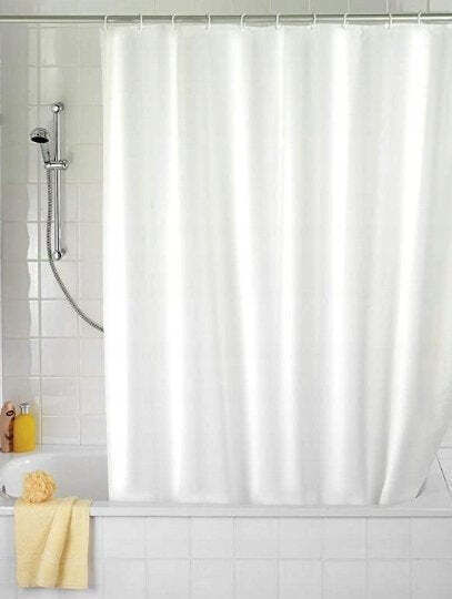Wenko Plain Shower Curtain 180x200cm Black