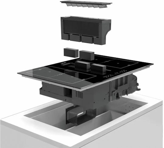 Cata Induktionskochfeld Autonom mit Dunstabzugshaube 59x52εκ.