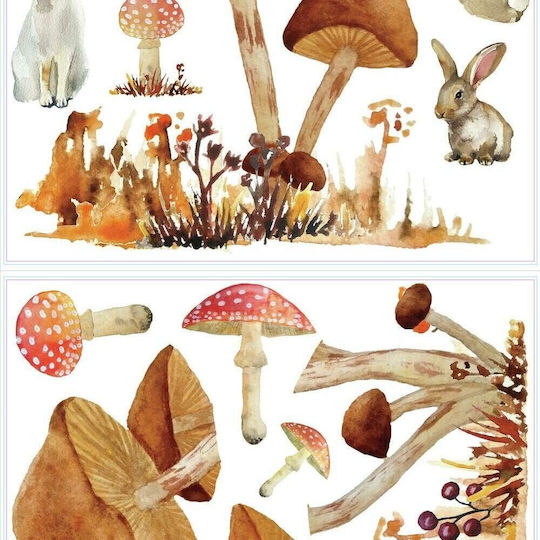 RoomMates Decor Kinder Wandsticker Wand Mushroom Junior 127x83.51cm 13Stück