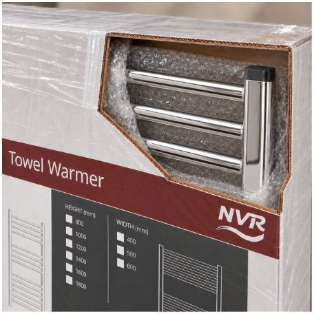 Bathroom Radiator Towel Warmer NVR 500x1400 779 Kcal/h Chrome Straight