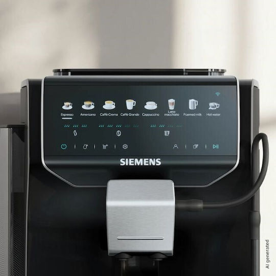 Eq500 iAroma Αυτόματη Μηχανή Espresso 1500W Πίεσης 15bar για Cappuccino με Μύλο Άλεσης Μαύρη TP553E07