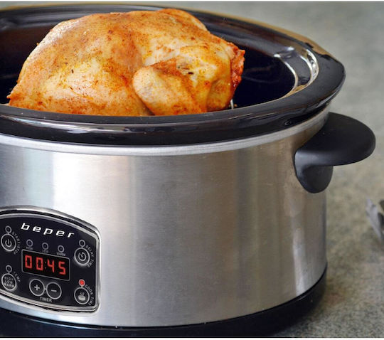 Beper Slow Cooker 280W with Capacity 4.5lt Silver