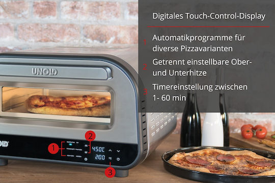 Unold Παρασκευαστής Πίτσας 1700W με Χωρητικότητα 9.7lt Γκρι