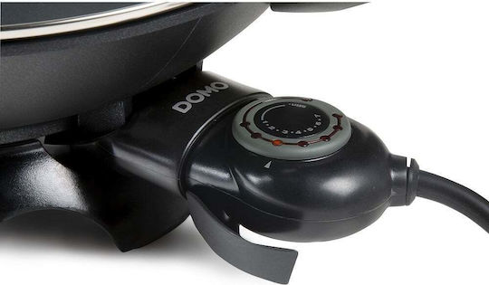 Domo DO8708W Electric Wok 2200W cu Capacitate 5lt Negru