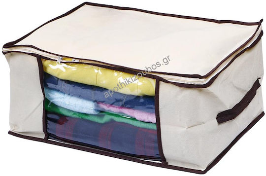 TnS Casetă Textilă De Depozitare Haine Albă 60x45x30cm