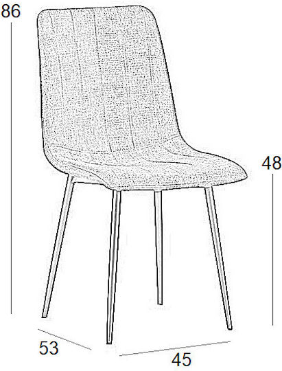 Ess- und Küchenstühle Samt Cappuccino 45x53x86cm