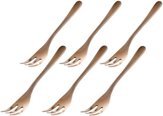 Sambonet Set of Forks Fruit/Dessert Copper 6pcs