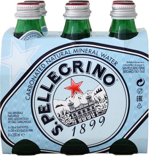 San Pellegrino Carbonat Apă în Sticlă de Sticlă 6x0.25lt