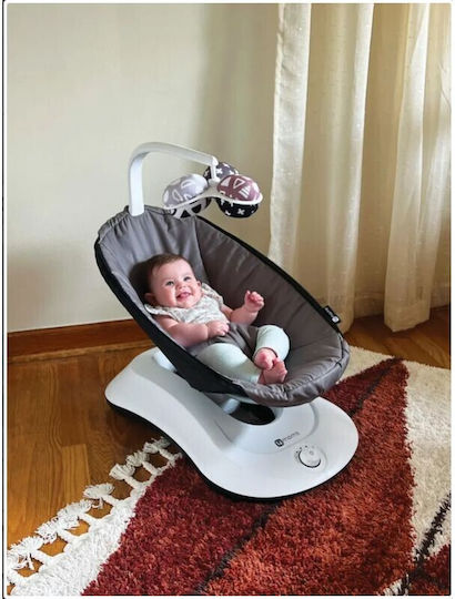 4moms Elektrisch Baby Relax Schaukel RockaRoo 2.0 Graphite für Kind bis 9kg