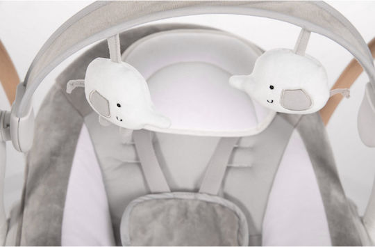 Bo Jungle Elektrisch Baby Relax Schaukel Dolphy mit Musik und Vibration Gray für Kind bis 9kg