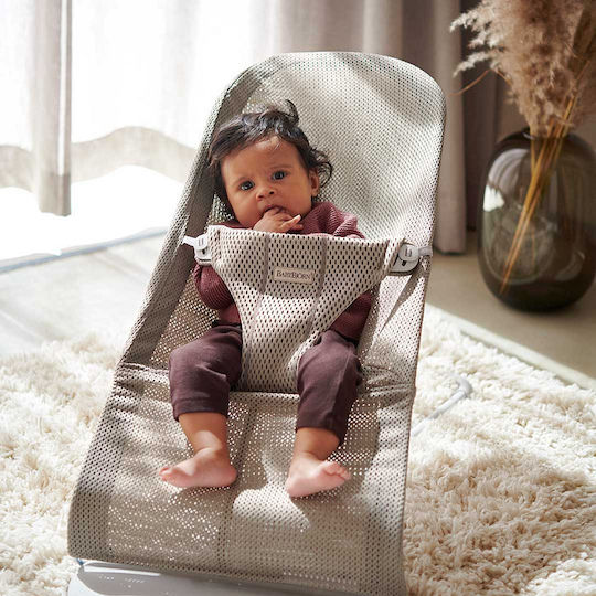 BabyBjorn Ръчен Релакс Бебе Balance Soft Mesh Dusty Pink Mesh за Дете до 13кг