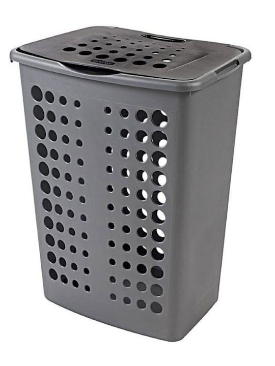 Curver Victor Laundry Basket Plastic with Cap Gray