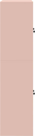 vidaXL Office Storage Cabinet Metal with Lock Pink 90x40x160cm