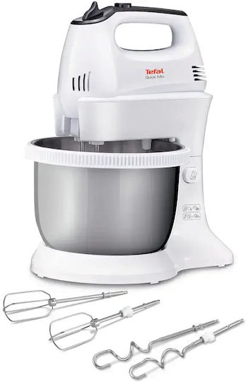 Tefal Μίξερ με Inox Κάδο 3.5lt Λευκό 300W
