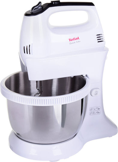 Tefal Μίξερ με Inox Κάδο 3.5lt Λευκό 300W